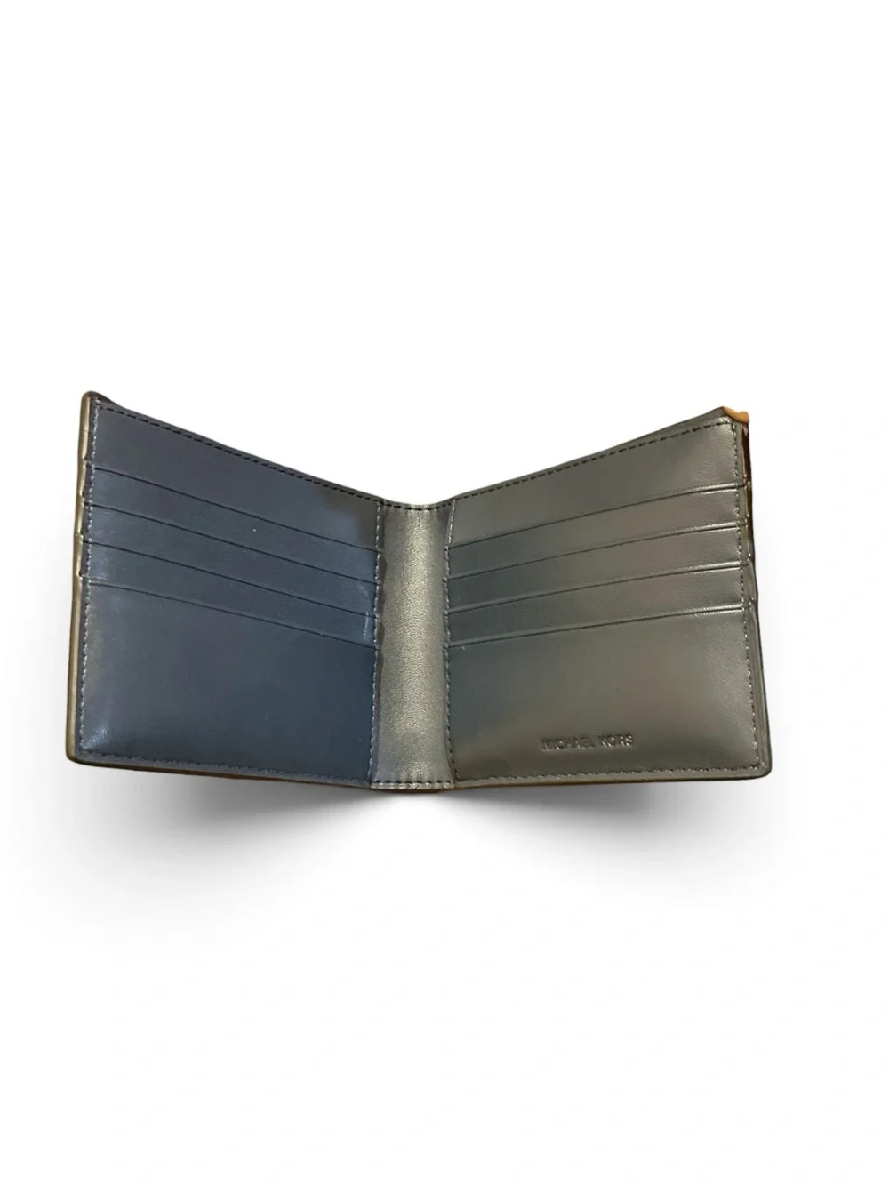 Michael Kors Men's Navy Textured Saffiano Leather Bifold Wallet NWT